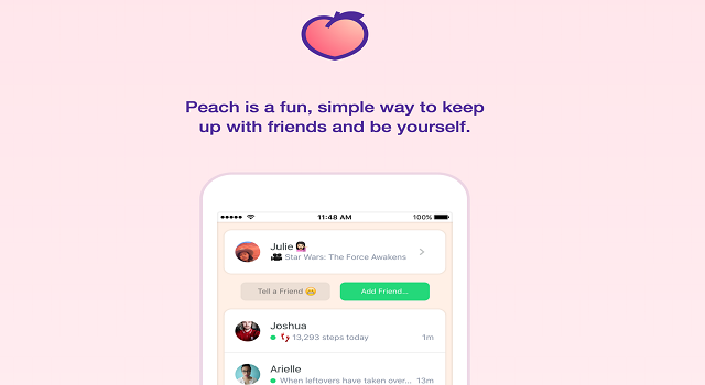 Peach is a fun, simple way to keep up with friends and be yourself